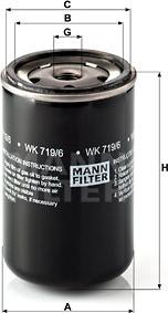 Mann-Filter WK 719/6 - Degvielas filtrs autodraugiem.lv