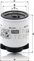 Mann-Filter WK 715/1 - Degvielas filtrs autodraugiem.lv