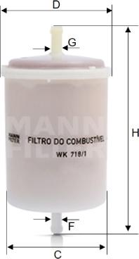 Mann-Filter WK 718/1 - Degvielas filtrs autodraugiem.lv
