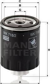 Mann-Filter WK 718/2 - Degvielas filtrs autodraugiem.lv