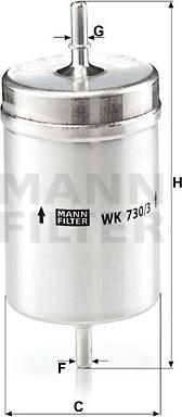 Mann-Filter WK 730/3 - Degvielas filtrs autodraugiem.lv
