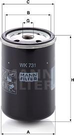 Mann-Filter WK 731 - Degvielas filtrs autodraugiem.lv