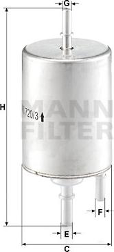 Mann-Filter WK 720/3 - Degvielas filtrs autodraugiem.lv