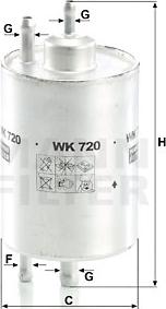 Mann-Filter WK 720 - Degvielas filtrs autodraugiem.lv