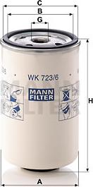 Mann-Filter WK 723/6 - Degvielas filtrs autodraugiem.lv