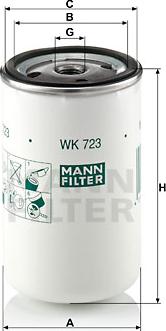 Mann-Filter WK 723 (10) - Degvielas filtrs autodraugiem.lv