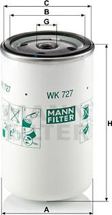 Mann-Filter WK 727 - Degvielas filtrs autodraugiem.lv