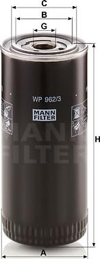 Mann-Filter WP 962/3 x - Degvielas filtrs autodraugiem.lv