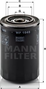 Mann-Filter WP 1045 - Eļļas filtrs autodraugiem.lv