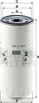 Mann-Filter WP 11 102/3 - Eļļas filtrs autodraugiem.lv