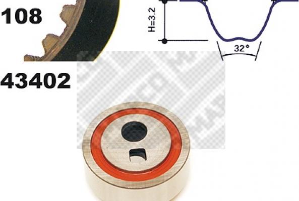 Mapco 23402 - Zobsiksnas komplekts autodraugiem.lv