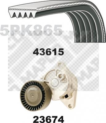 Mapco 23615 - Ķīļrievu siksnu komplekts autodraugiem.lv