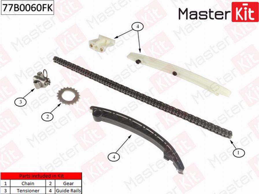 MasterKit 77B0060FK - Sadales vārpstas piedziņas ķēde autodraugiem.lv