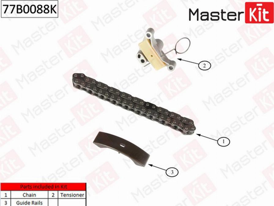 MasterKit 77B0088K - Sadales vārpstas piedziņas ķēdes komplekts autodraugiem.lv