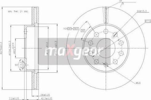 Maxgear 19-3238 - Bremžu diski autodraugiem.lv