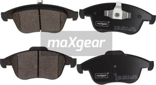 Maxgear 19-2911 - Bremžu uzliku kompl., Disku bremzes autodraugiem.lv