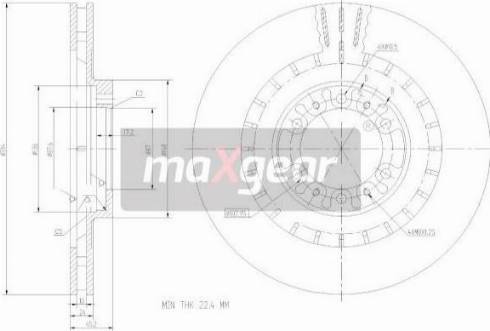 Maxgear 19-2446 - Bremžu diski autodraugiem.lv