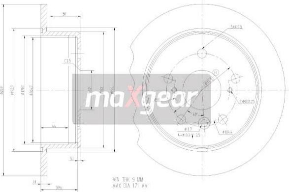 Maxgear 19-2347 - Bremžu diski autodraugiem.lv
