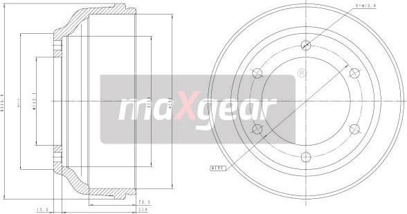 Maxgear 19-2304 - Bremžu trumulis autodraugiem.lv