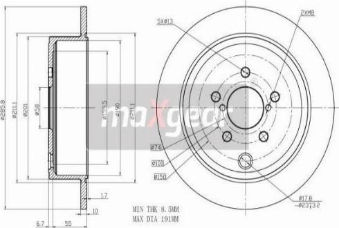 Maxgear 19-2271 - Bremžu diski autodraugiem.lv