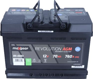 Maxgear 85-0051 - Startera akumulatoru baterija autodraugiem.lv