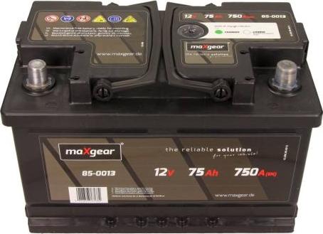 Maxgear 85-0013 - Startera akumulatoru baterija autodraugiem.lv