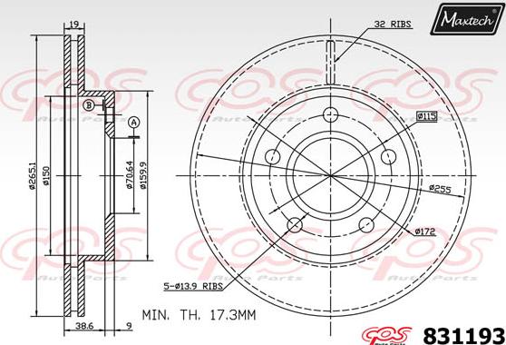 Maxtech 5455510 - Grozāmass statne, Riteņa piekare autodraugiem.lv