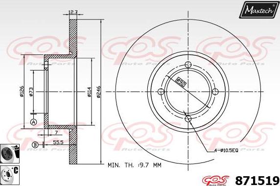 Maxtech 5266212 - Grozāmass statne, Riteņa piekare autodraugiem.lv