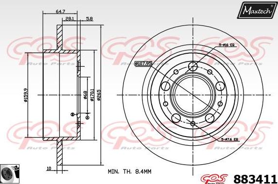 Maxtech 5271048 - Grozāmass statne, Riteņa piekare autodraugiem.lv