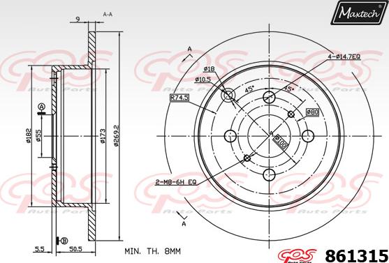 Maxtech 5271062 - Grozāmass statne, Riteņa piekare autodraugiem.lv