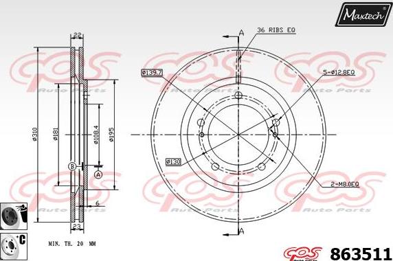 Maxtech 5271030 - Grozāmass statne, Riteņa piekare autodraugiem.lv