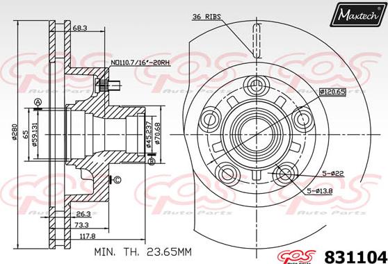 Maxtech 5273020 - Grozāmass statne, Riteņa piekare autodraugiem.lv