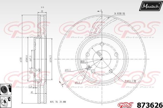 Maxtech 6255004 - Bremžu suports autodraugiem.lv