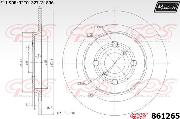 Maxtech 6255005 - Bremžu suports autodraugiem.lv