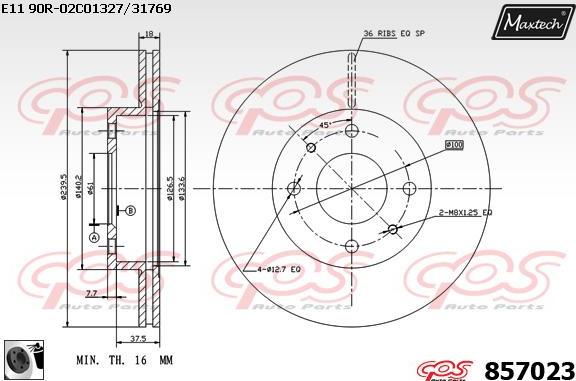 Maxtech 6255002 - Bremžu suports autodraugiem.lv