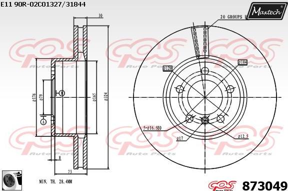 Maxtech 6253001 - Bremžu suports autodraugiem.lv