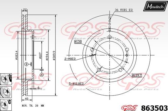 Maxtech 831272 - Bremžu diski autodraugiem.lv