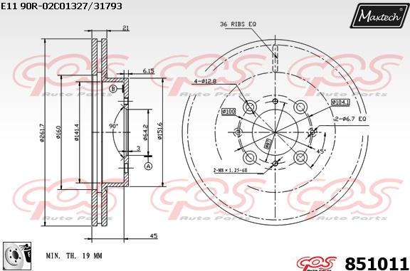 Maxtech 6271018 - Bremžu suports autodraugiem.lv