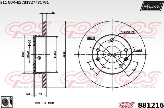 Maxtech 6278503 - Bremžu suports autodraugiem.lv