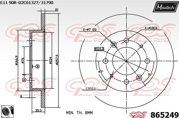 Maxtech 6273504 - Bremžu suports autodraugiem.lv