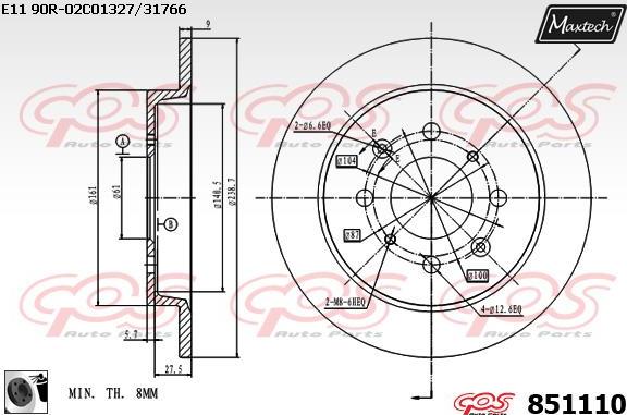 Maxtech 6273000 - Bremžu suports autodraugiem.lv