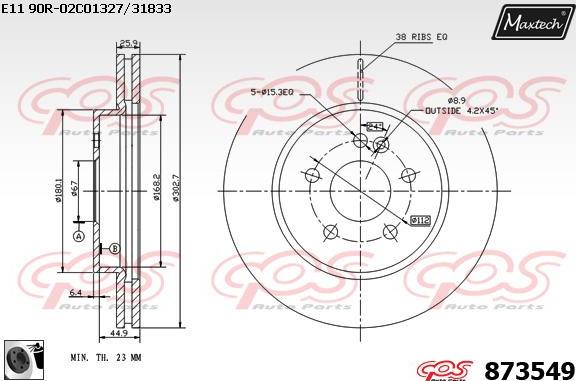 Maxtech 6272500 - Bremžu suports autodraugiem.lv