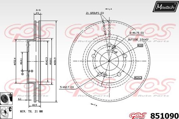 Maxtech 841304 - Bremžu diski autodraugiem.lv