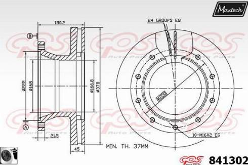 Maxtech 841302.0060 - Bremžu diski autodraugiem.lv