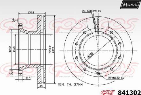 Maxtech 841302.0000 - Bremžu diski autodraugiem.lv