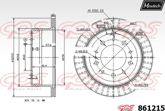 Maxtech 841302 - Bremžu diski autodraugiem.lv