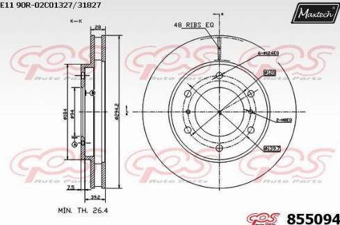 Maxtech 855094.0000 - Bremžu diski autodraugiem.lv