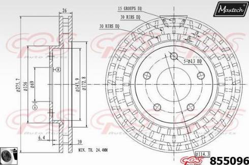 Maxtech 855096.0060 - Bremžu diski autodraugiem.lv