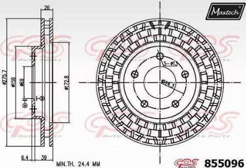 Maxtech 855096.6880 - Bremžu diski autodraugiem.lv