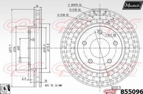 Maxtech 855096.0080 - Bremžu diski autodraugiem.lv